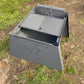 Outdoor Fire Pit with Cast Iron Grill - Heatproof Black